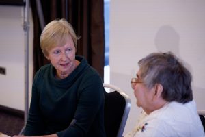 Patricia Charlesworth and Beverley Dawkins OBE