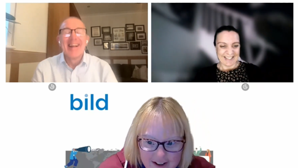 Dr Mark Stephen, Hannah Fletcher and Kate Brackley in an interview for the GOLD Conference 2026